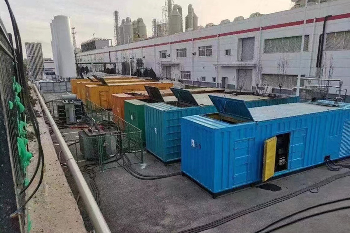 澄江发电机租赁施工现场